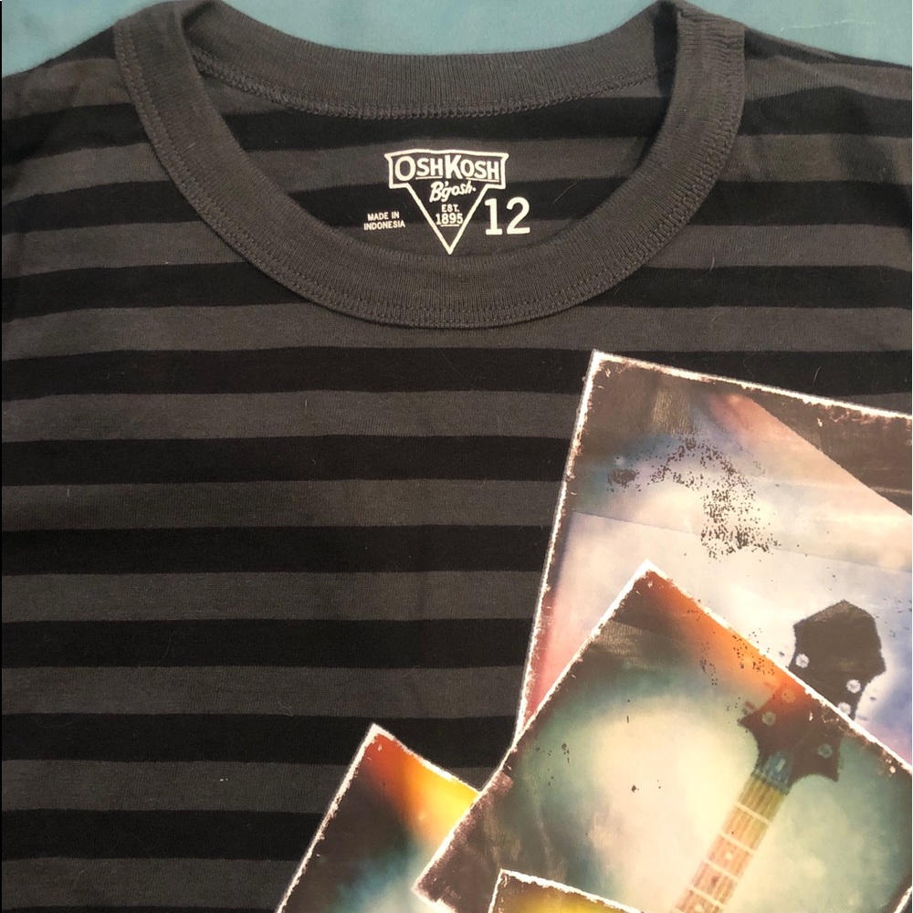 NWT Osh Kosh black gray long sleeve t shirt